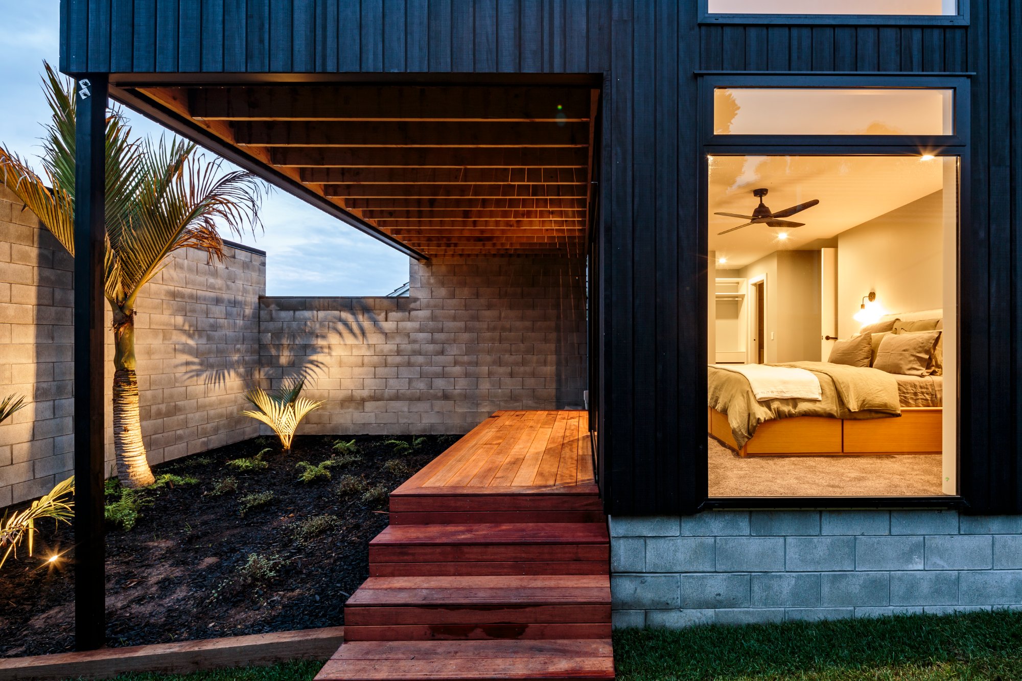 Deck and master bedroom